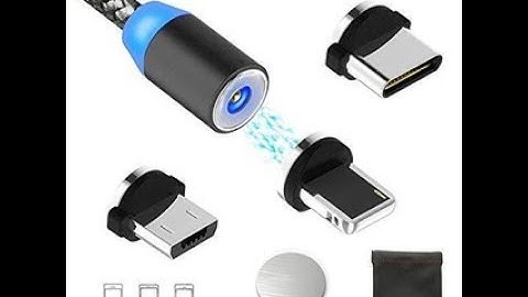 Cáp Sạc Từ Nam Châm 3 in 1 - Đầu sạc có thể thay thế