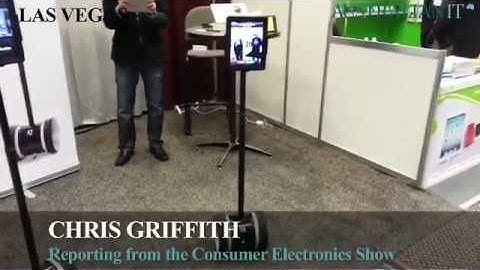 CES 2013 NEW!! The walking, talking iPad - Remote Presence Robotics