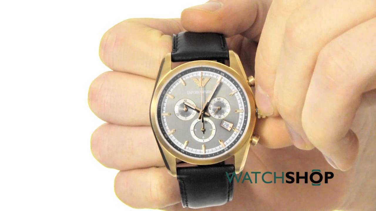Emporio Armani Men's Chronograph Watch (AR6005) - YouTube