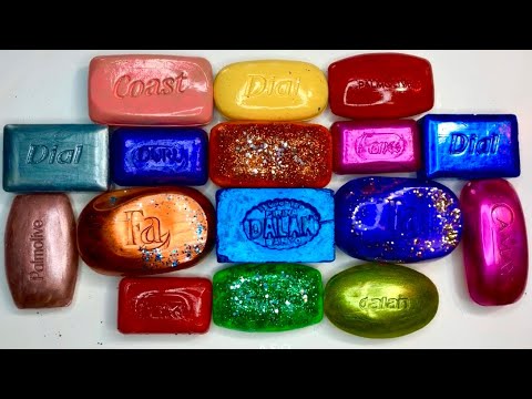 ASMR Sixteen Hard/Dry Soaps Cutting- Dalan, Fa, Dial, Duru, Fax, Camay, Palmolive, Coast,  Old Spice