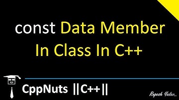 Const Data Member In C++