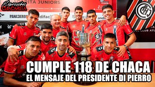 CHACARITA JRS CUMPLE 118 AÑOS- EL MENSAJE DEL PRESIDENTE DI PIERRO