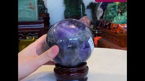CT1816 Quả cầu phong thuỷ thạch anh tím 1,51kg
