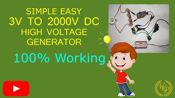 How to Make 3V to 2000V DIY High voltage generator...power supply...stun gun circuit. High voltage.