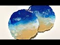 Epoksi Reçine Bardak Altlığı Yapımı - Deniz Dalgası - Epoxy Resin Beach Waves - DIY