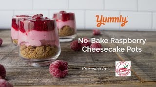 Easy no-bake raspberry cheesecake pots ...