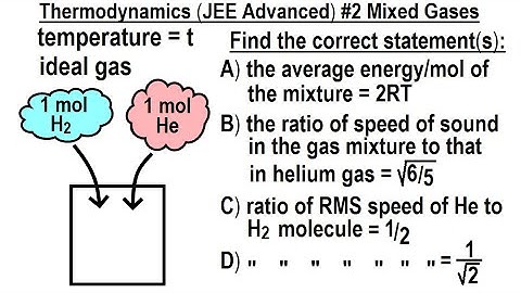 JEE Advanced Physics 2015 Paper 1  #16  (#2) Mixed Gases