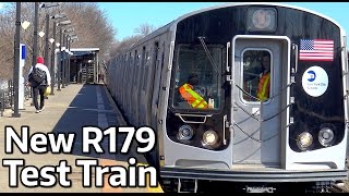 ⁴ᴷ R179 4-Car Test Train 3050-3053 on the Rockaway Line