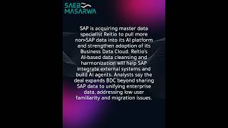 SAP to boost its AI platform by acquiring Reltio for expanded external data integration