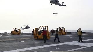 USS Abraham Lincoln Conducts a Replenishment at Sea
