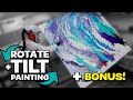 PAINTING with GRAVITY on a Tilt and Rotate Table - LIVE!