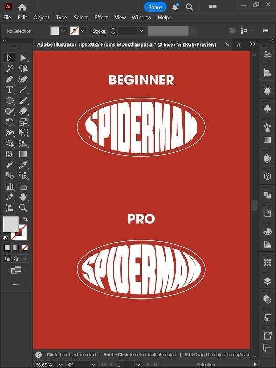 Adobe Illustrator 2025 Tips - How to insert text into any shape make Logo like a PRO #ducthangds