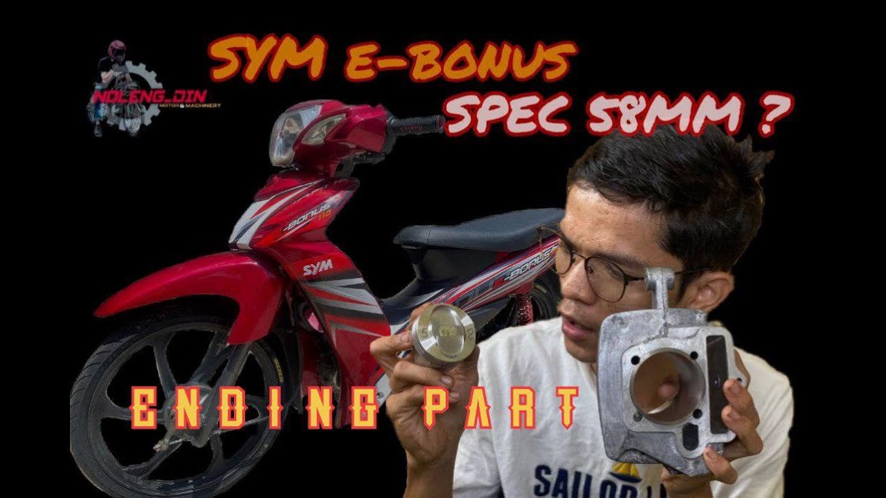 SYM E-BONUS 110 SPEC 58??PADU KE??REVIEW BENGKEL ENGINEERING (AZMACHINESHOP)