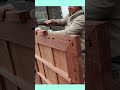 Skilled woodworker making mortise and tenon joints #carpentry #woodworking #handcraft #short
