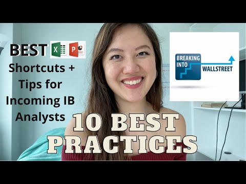 10 BEST PRACTICES for Investment Banking Analysts | Investment Banking Excel Shortcuts