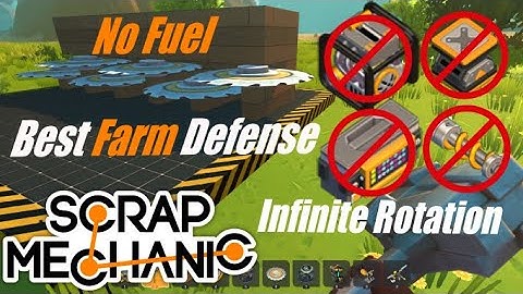 Farm Defense in Scrap Mechanic /Glitch Saw Blade without using a engine!