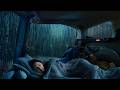 Lluvia Relajante Para Dormir - Sonido de Lluvia y Truenos en Auto - Sonidos de lluvia para dormir