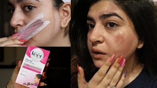 WAXING MY FACE FOR THE FIRST TIME  GONE HORRIBLY WRONG!