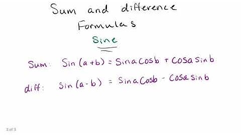 How to solve problems using sum and difference formulas for Sine