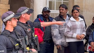 MOVE BACK NOW or GET OUT! OFFICERS SHUTDOWN RUDE AND DESPICABLE TOURISTS at Horse Guards