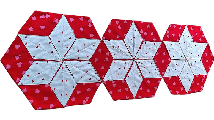 Hexagon Table Runner Tutorial// How to Create Hexagon Table Base//Easy Way To Quilt