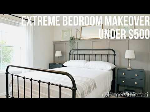 Guest Bedroom Makeover Under $500 | HomeWithStefani