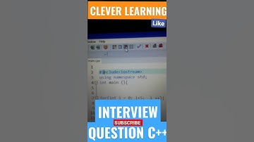 C++ INTERVIEW QUESTION|C++ PATTERN QUESTION|WITH SOLUTION|CLEVER LEARNING