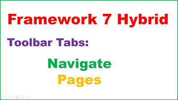 Framework 7 Hybrid Apps Ep.03 - Tab Navigation With Pages