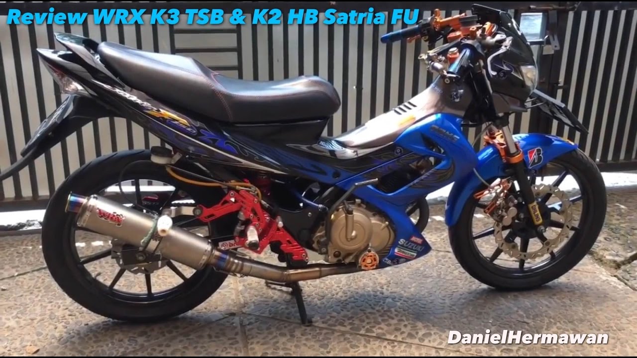 Review Knalpot WRX K3 Titanium SB K2 Half Blue Suzuki Satria FU