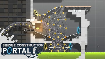 BRIDGE CONSTRUCTOR PORTAL - Level 36 to 39! (Gameplay)