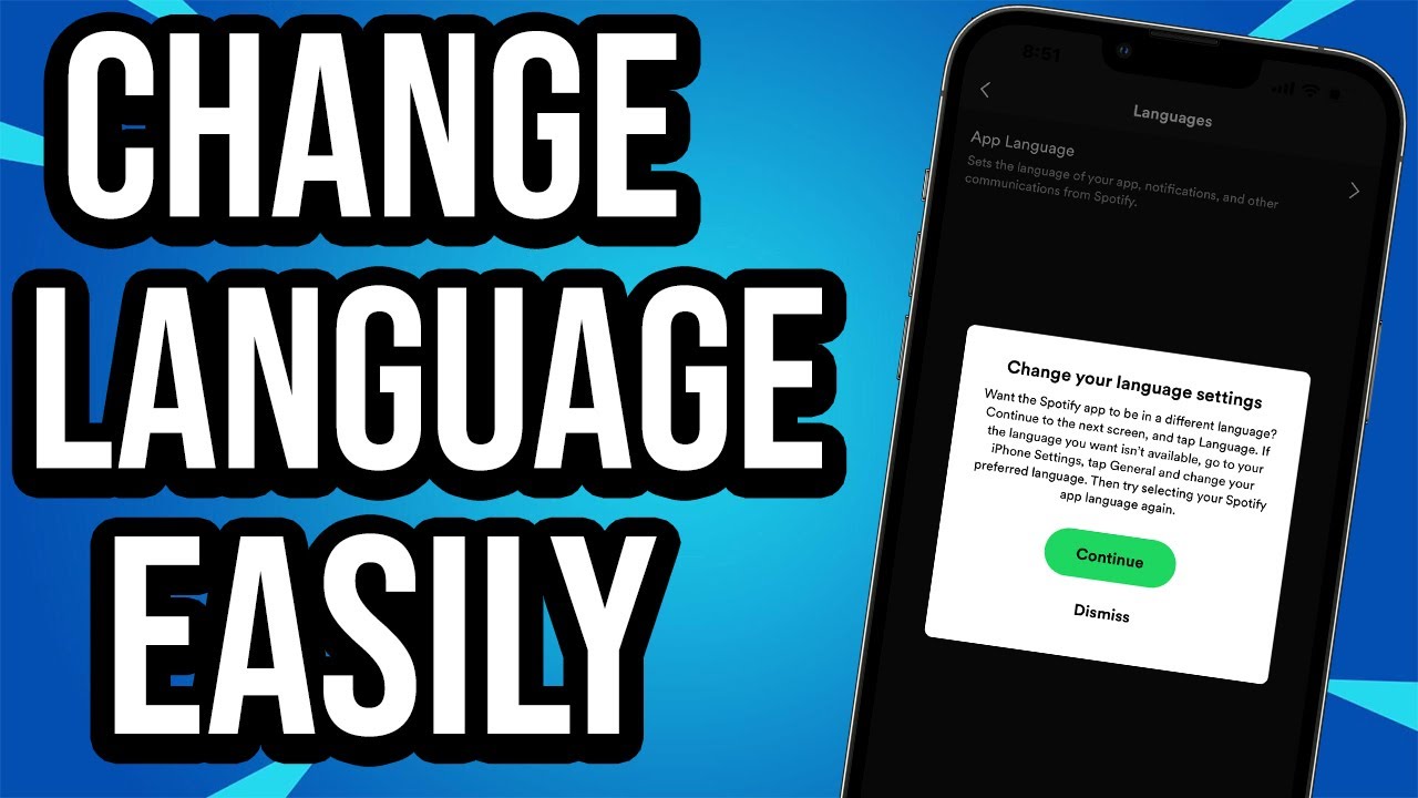 Spotify Language Selection How To Change Language On Spotify - YouTube