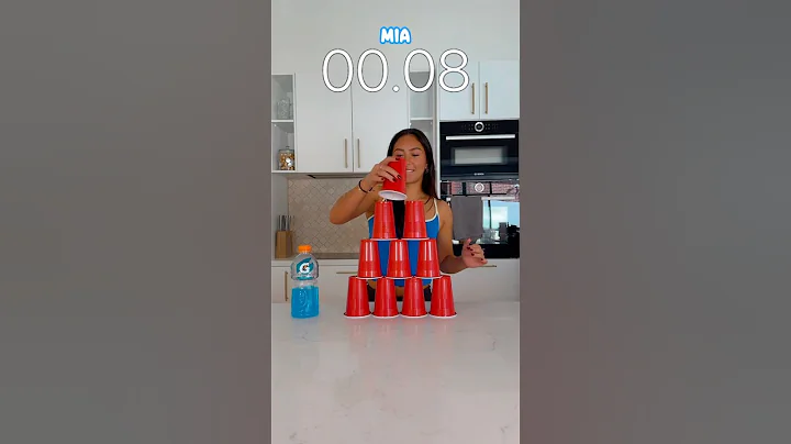 WHO IS THE FASTEST!? 😳😅 CUP STACKING + BOTTLE FLIP #challenge #shorts