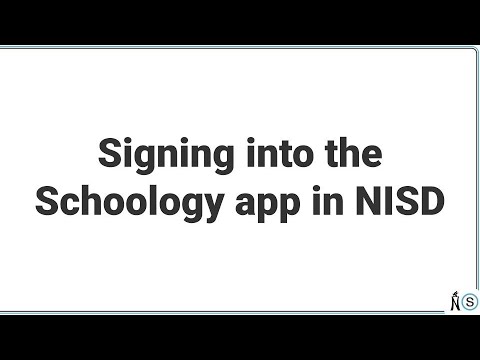 Signing into the Schoology App in NISD