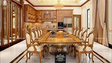 PHÒNG BẾP BIỆT THỰ TÂN CỔ ĐIỂN