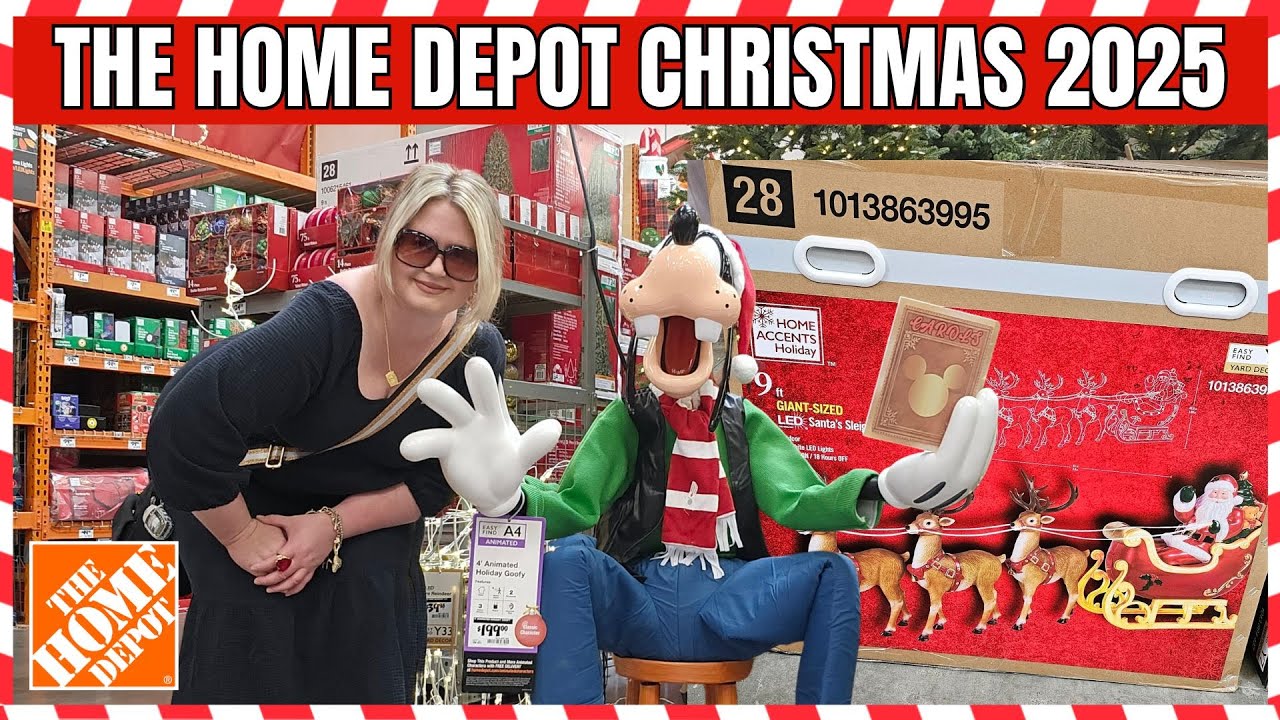 РОЖДЕСТВО В HOME DEPOT 2025 | ВИРУСНЫЙ САНТА, ОЛЕНИ И МНОГОЕ ДРУГОЕ | МАГАЗИН