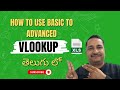 VLOOKUP in Excel | Basic to Advanced Tutorial with Examples | Master VLOOKUP in One Video #excel