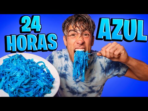 24 HORAS VIVIENDO Y COMIENDO AZUL !!!