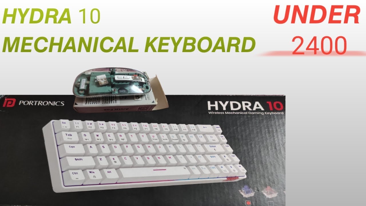 Portronics Hydra 10 Mechanical Wireless Gaming Keyboard with Bluetooth 5.3 + 2.4 GHz