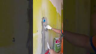 Innovative Wall Putty Finishing Around Pipes | Smart Construction Tool Technique