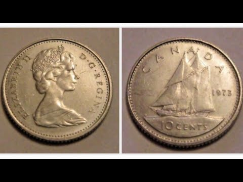 1973 Canada 10 Cents Coin VALUE - Queen Elizabeth II