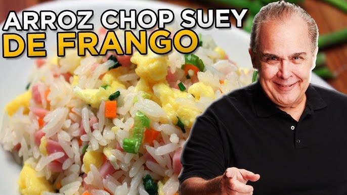 Frango xadrez tradicional com arroz chop suey colorido culinária chinesa