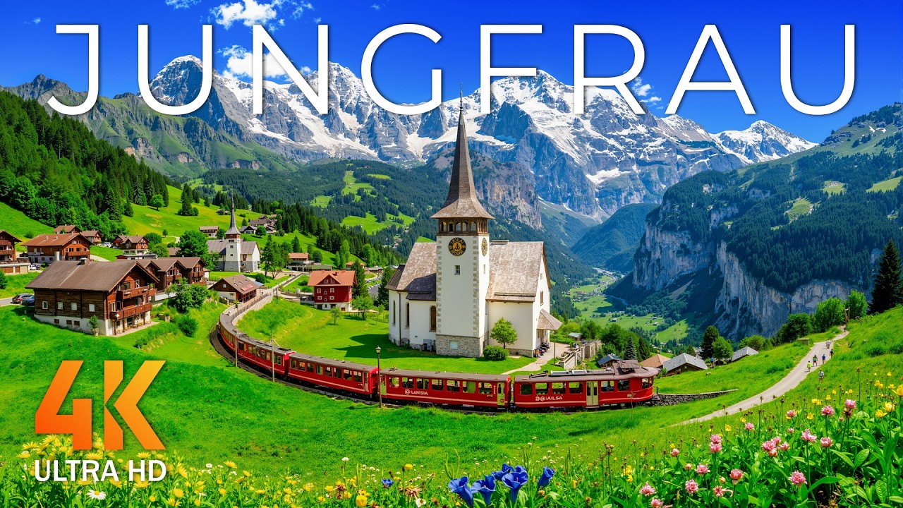 Jungfrau Switzerland 4K | Jungfraujoch, Alpine Peaks & Scenic Mountain Landscapes