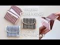 【かぎ針編み】2ポケットカードケースの編み方/ストライプ柄/ダイソー リサイクルレース糸 / crochet card case/pouch