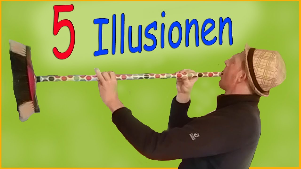 Besen verschluckt   5x Illusionen TRICK - YouTube