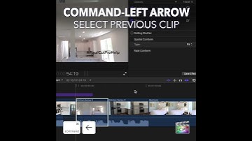 Final Cut Pro Shortcut | Command-Left Arrow | Select Previous Clip