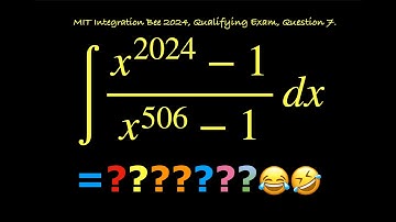 ∫(x²⁰²⁴ - 1)/(x⁵⁰⁶ - 1) dx = ? MIT Integration Bee 2024, Qualifying Exam, Question 7.