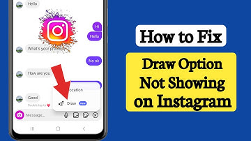 Instagram Draw Option Not Showing Problem | How to Fix Instagram Chat Draw Doodle Not Showing