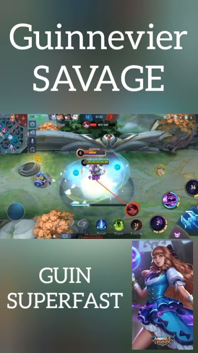 SAVAGE GUIN. PAKAI GUIN HARUS BERANI 👍. #shorts #mobilelegends #guinnevier