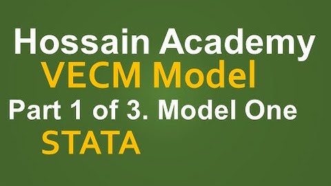 VECM. Model One. Part 1 of 3. STATA
