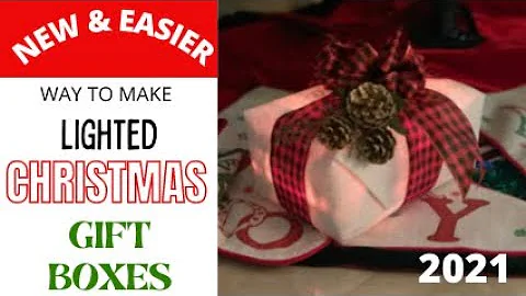 DIY LIGHTED CHRISTMAS BOXES | EASY DOLLAR TREE LIGHTED GIFT BOXES #christmas2021